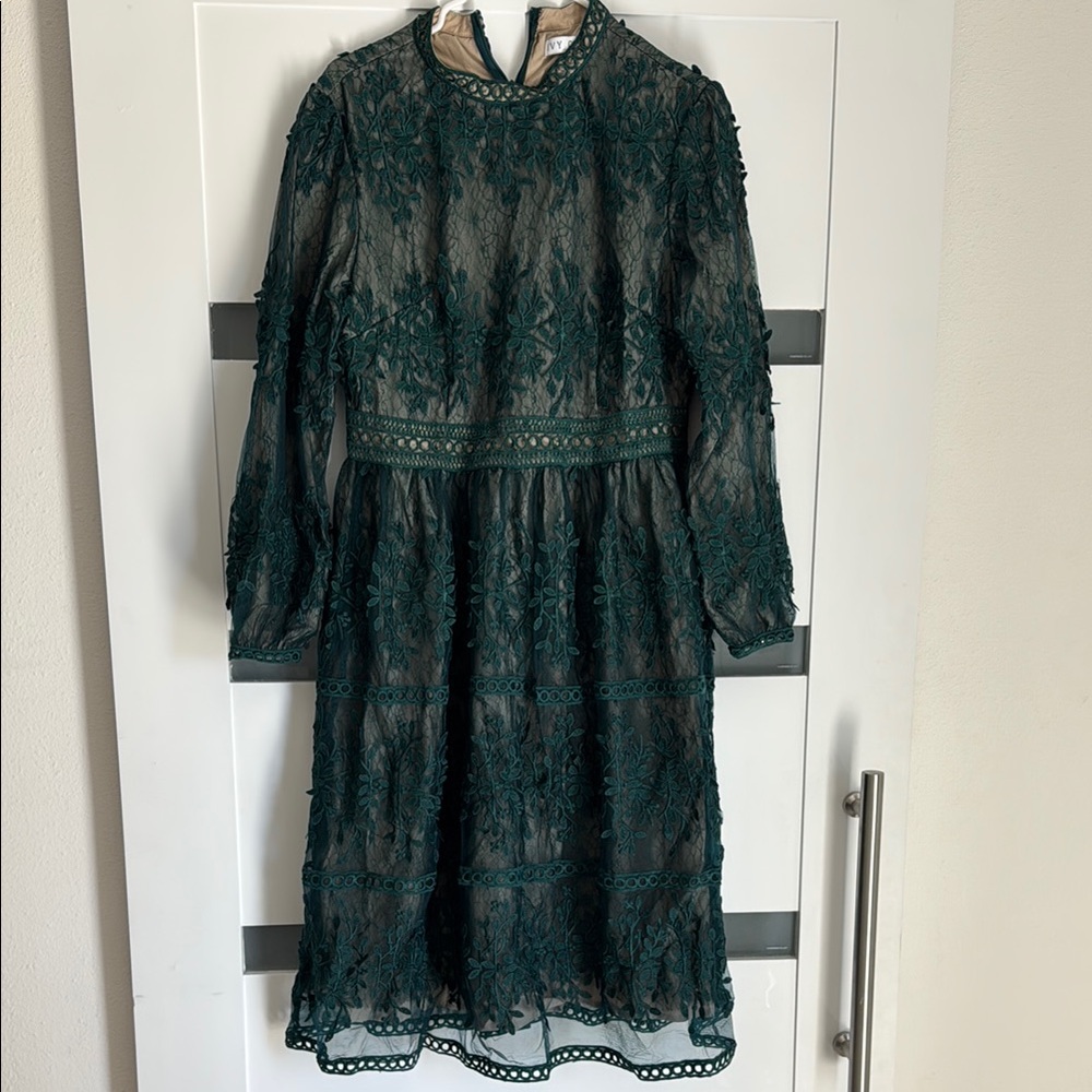 Elegant Green Lace Women’s Dress